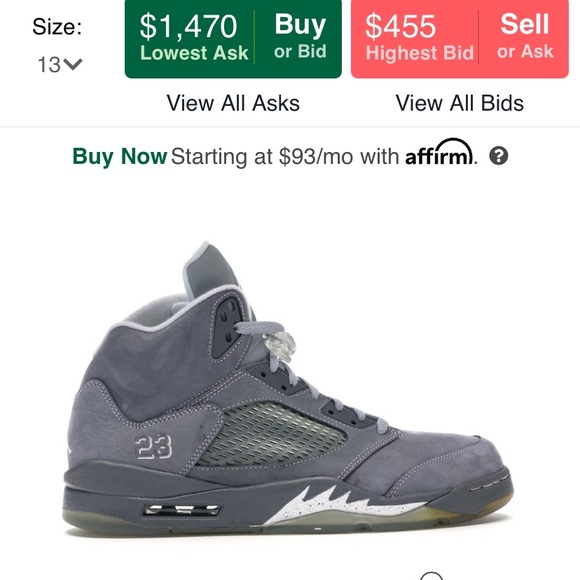 Jordan 5’s Retro LT Graphite/White Wolf Grey Shoes
